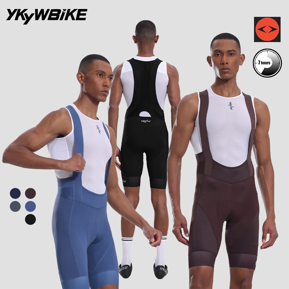 Cuissard de cyclisme pour homme YKYWBIKE, interface élastique italienne, rembourrage 7 heures, cuissard de vélo professionnel, cuissard de vélo de route