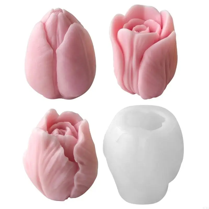 

97BA Tulips Silicone Molds Plasters Molds Epoxy Resin Molds Flowers Molds Ornament Molds Casting Molds