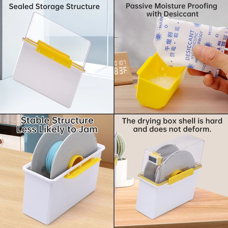 

New Upgrade 3D Printer Filament Dryer Box Airtight And Moisture-Resistant Real-Time Monitoring for Filament Sealed Storage Box
