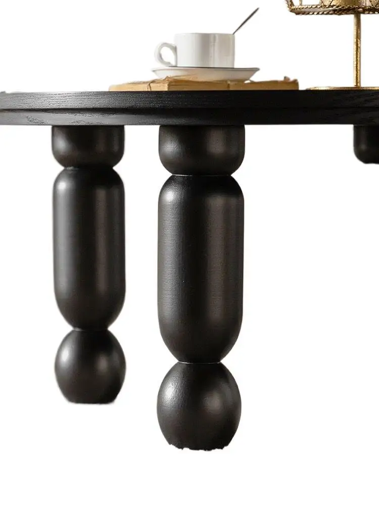 

Solid wood, black, combination, French, coffee table, retro, living room, home, bed and breakfast