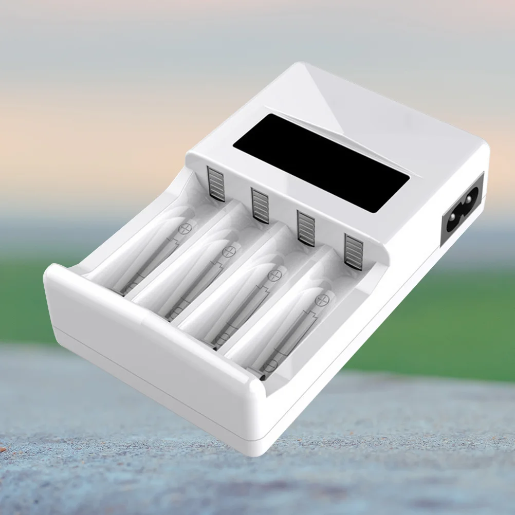 

4-Slot For Rechargeable Aa Aaa Nimh With Over-Heat Protection Universal Charging Station