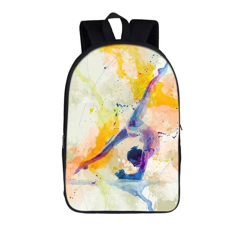 Ginástica arte mochila das mulheres dos homens portátil mochila para viagens ginasta meninos meninas crianças sacos de escola mochila saco de livro