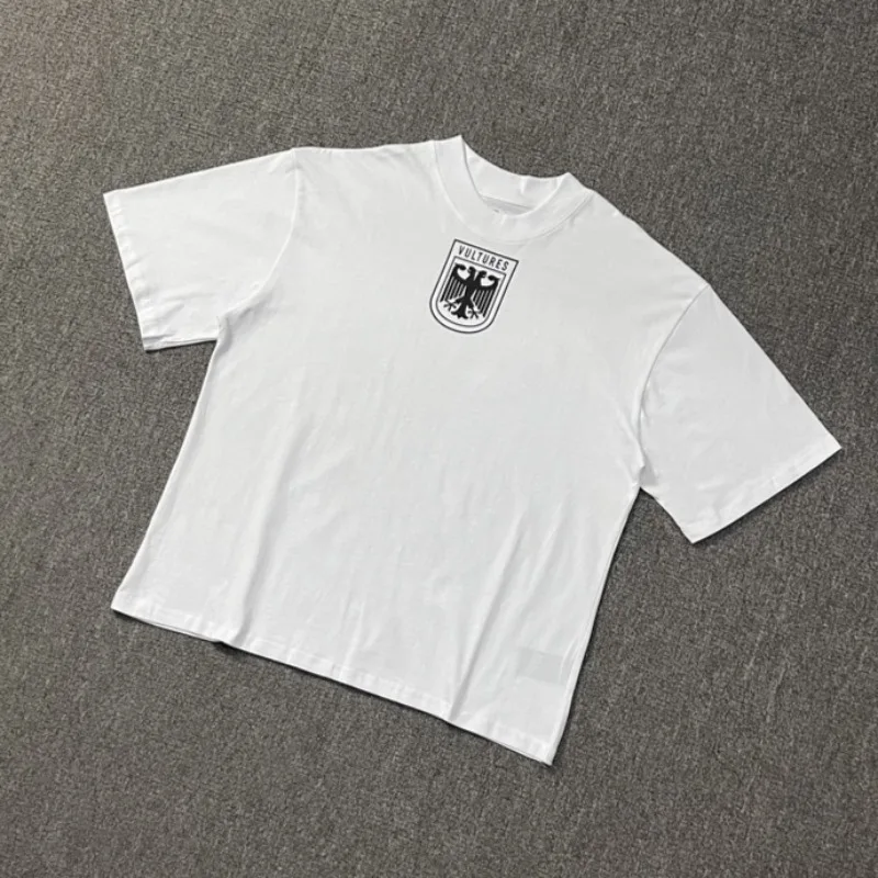 24ss Vultures YZY Kanye West T-Shirts Men Women 1:1 Best Quality Pure Cotton Oversized White Short Sleeve