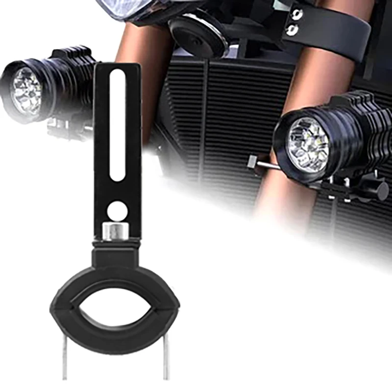 Motorrad LED Scheinwerfer Scheinwerfer Halterung Einstellbare Nebel Licht Hilfs Lampe Stoßstange Klemmen Halter Motorrad Zubehör