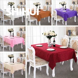 Rectangular & Square Tablecloth Thick Table Cloth Cover Dining Seat 4 6 8 12 For Hotel Banquet Wedding Party Event Decoration