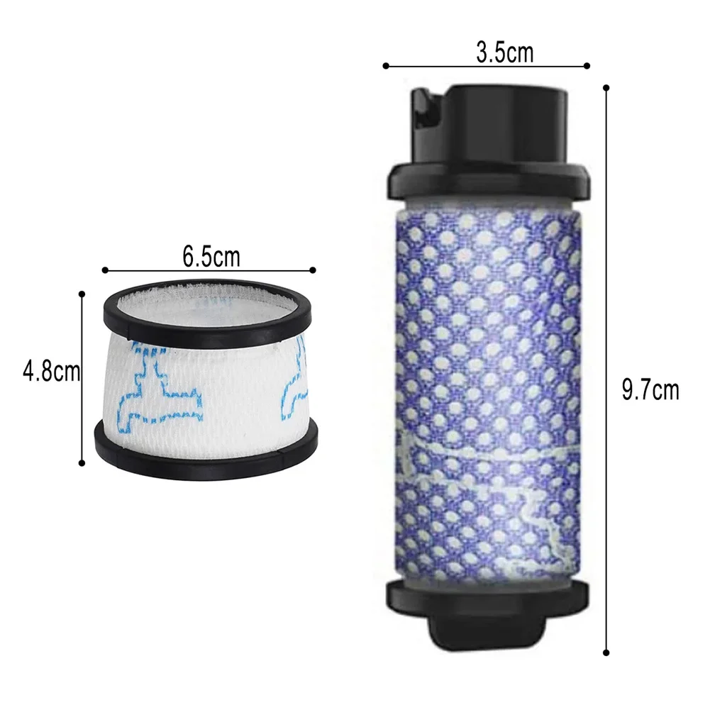 Aspirador Filtro Substituição Fit para N5, S6, S6P, S600, sem fio, peças de reposição, 2pcs