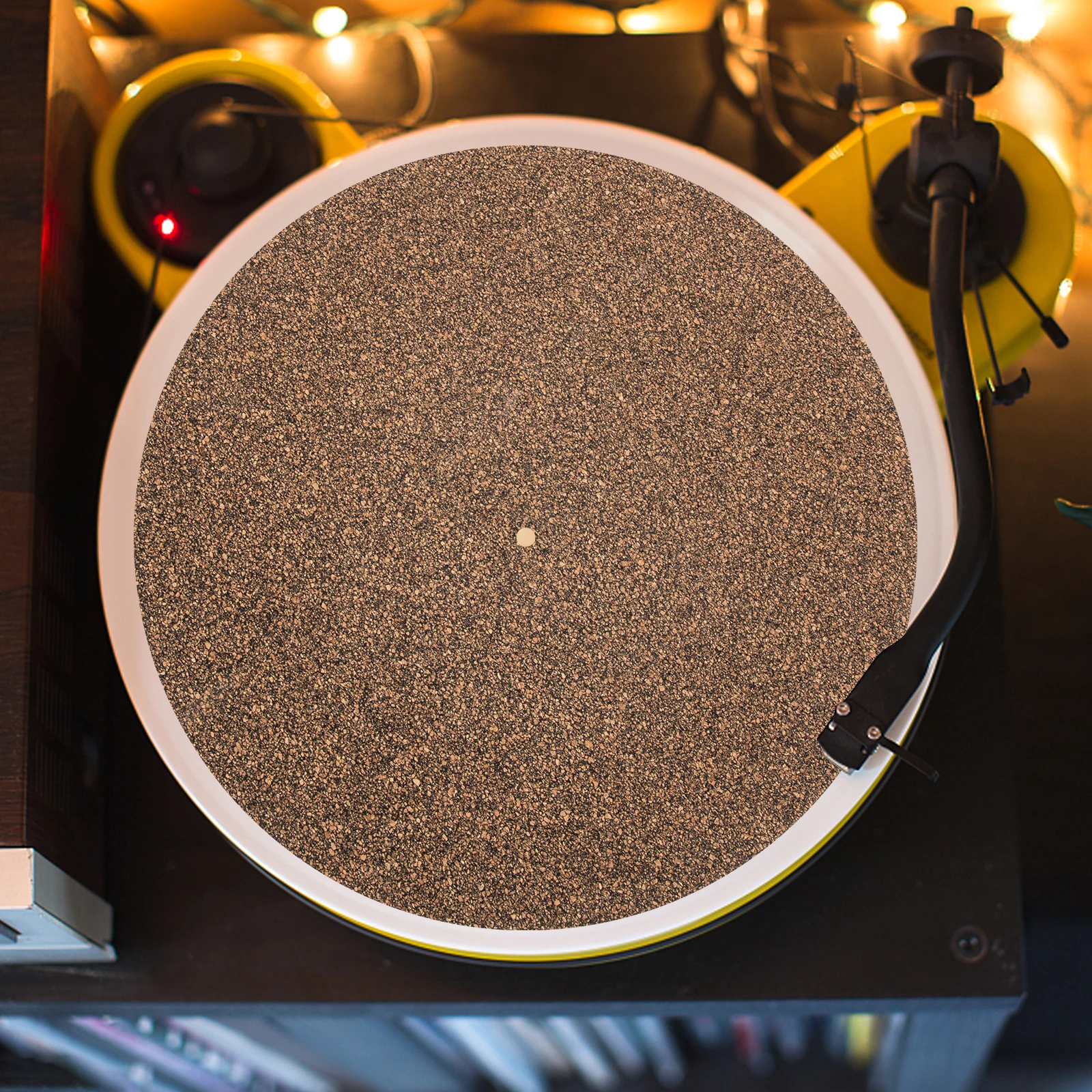 Cork Record Mat Vinyl Player Accessory Pad Records Made Protective Placemats Rubber Slipmats for Turntable