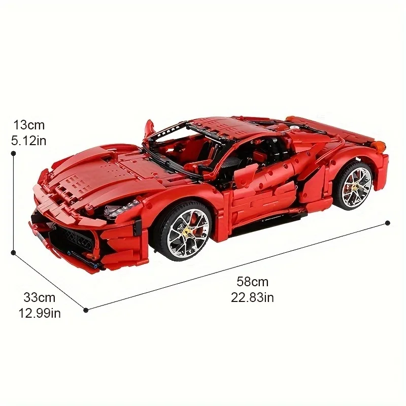Sports car mini puzzle assembly mechanical toy model car supercar high-difficulty assembly mechanical modifiable chassis lifting