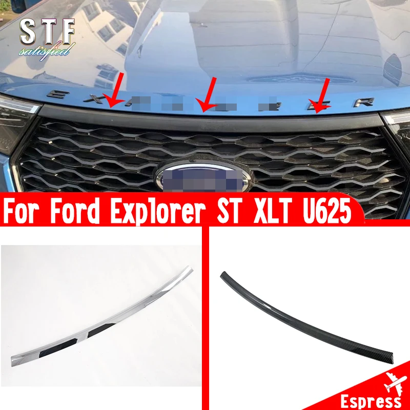 ABS Front Grille Around Trim For Ford Explorer ST XLT U625 2020 2021 2022 2023 Car Accessories Stickers