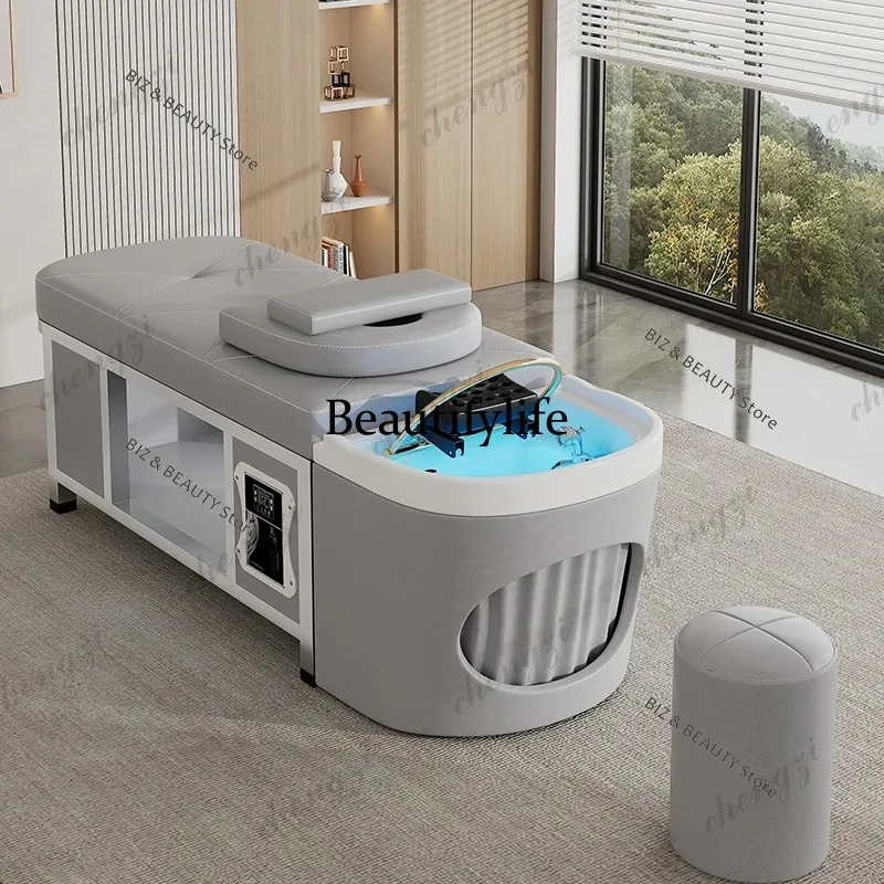 P Thai Simple Shampoo Chairs Head Spa Bed Integrated Fumigation Lie Flat Shampoo Chairs Comfort Hair Wash Salon Furniture
