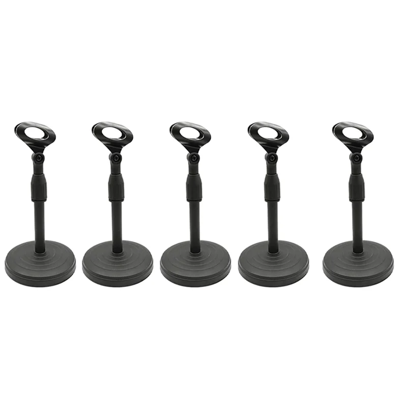 

High Quality-5Pcs Microphone Desktop Stand Disc Retractable Microphone Stand Live Streaming Microphone Clip Desktop Stand
