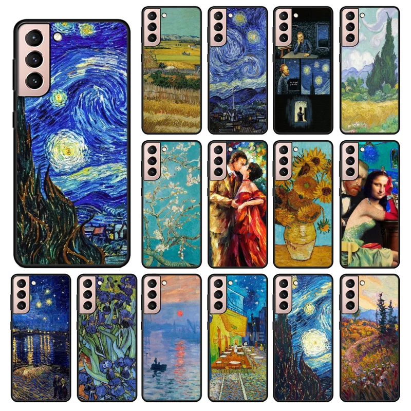 Vincent Van Gogh Star Night Phone Case for Samsung S24 S23 S22 S21 S20 Plus S24 S23 S22 S21 S20 Ultra S21 S20 FE Funda Capa