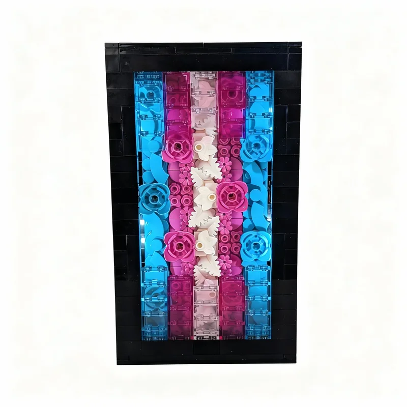 

475pcs MOC Trans Flag Model Building Blocks Construction Toy Christmas Gifts DIY Creative Idea Education Birthday Assemble Brick