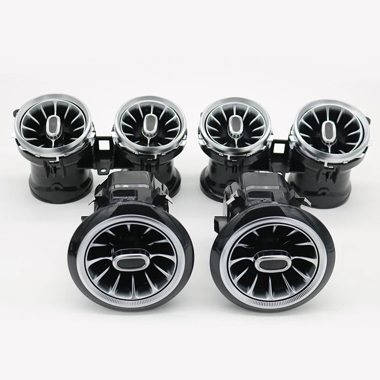 Car Air Conditioning Turbo Air Vent Outlet 64 Color Ambient Light for  E Class W213