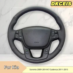 Car Steering Wheel Cover Faux Leather Breathable For Kia Sorento 2009-2014 K7 Cadenza 2011-2015 Steering Wheel Braiding Cover