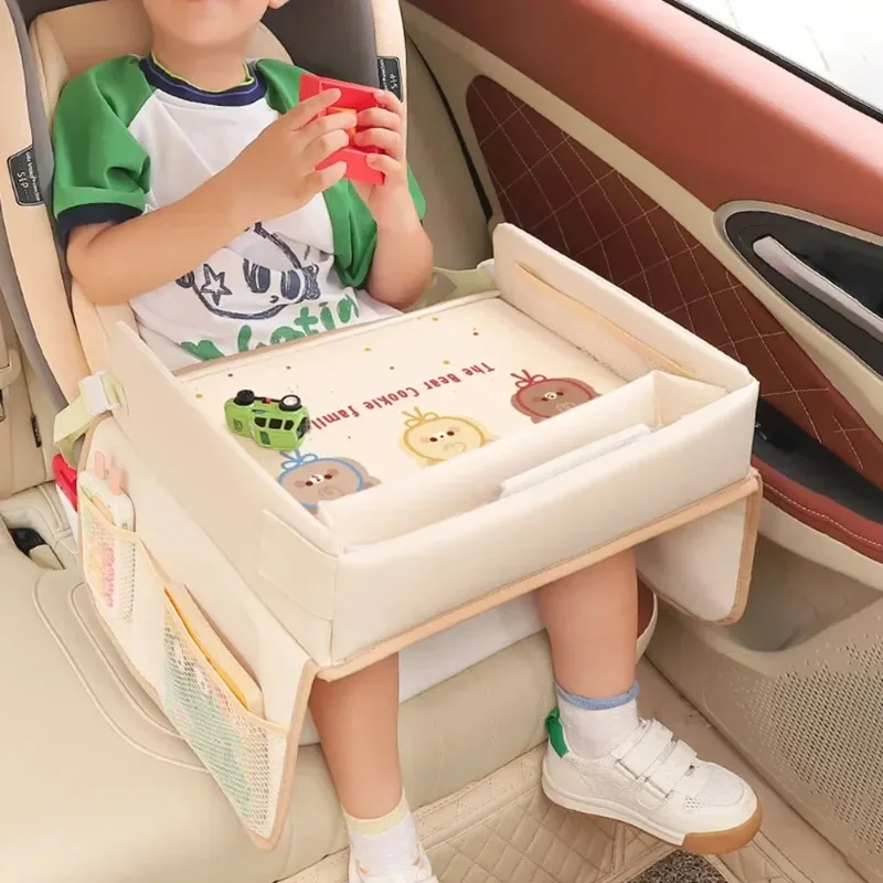 

Car Dining Drawing Table Car Child Safety Seat Tray Cartoon Car Seat Table Tray Small Table Storage Tool Foldable Waterproof