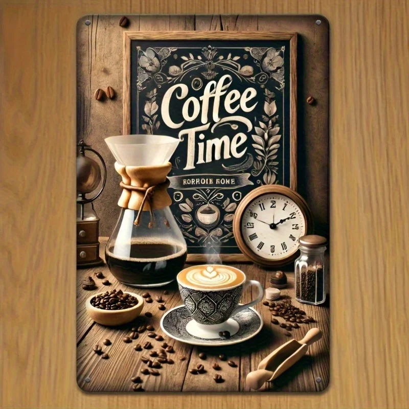 

Винтажная металлическая настенная табличка «Время кофе» — водонепроницаемая и пыленепроницаемая, идеально подходит для декора дома, бара, гаража — уникальный подарок для мужчин и женщин.