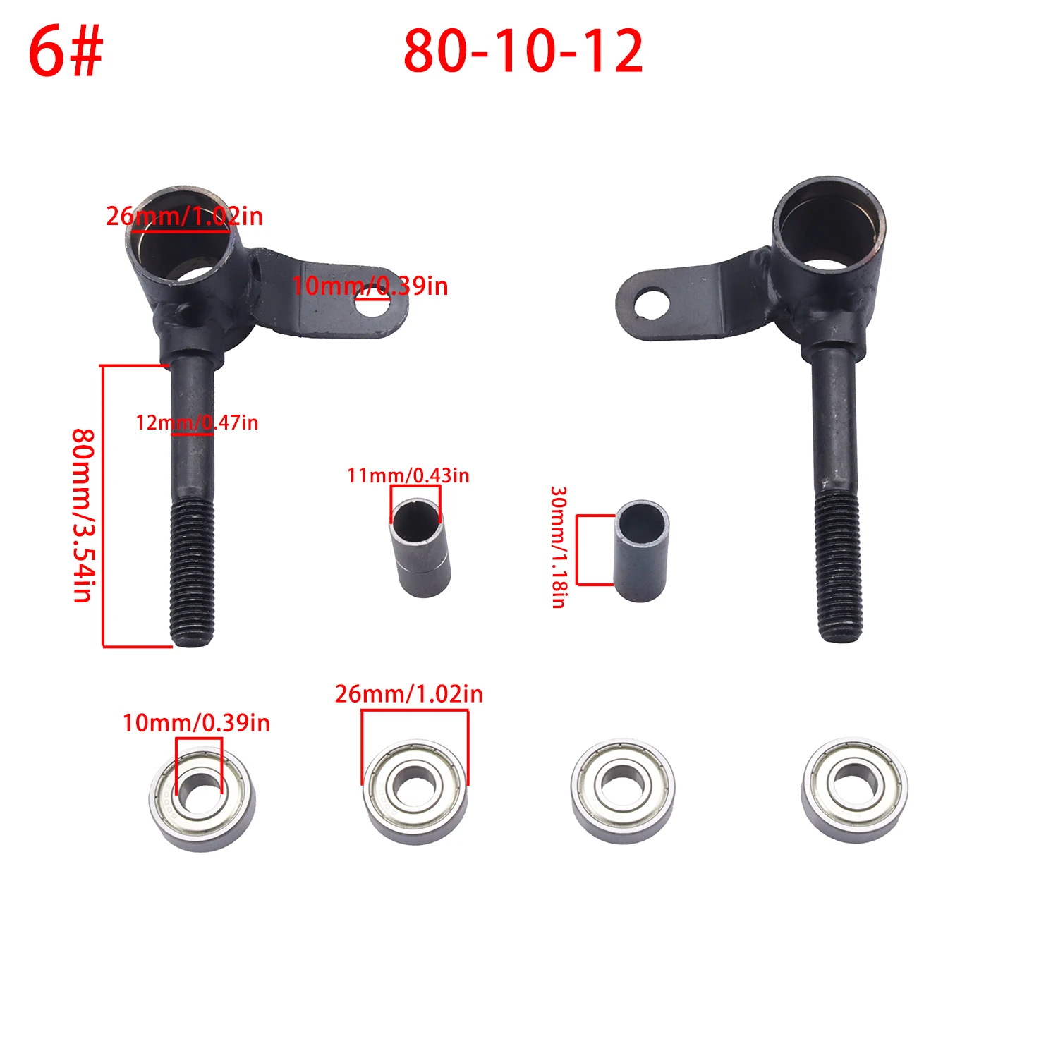 Knuckle Kemudi Depan 10MM 12MM Kompatibel dengan Aksesoris Pengganti untuk Go Kart Listrik Roda Empat dan Beach Buggy