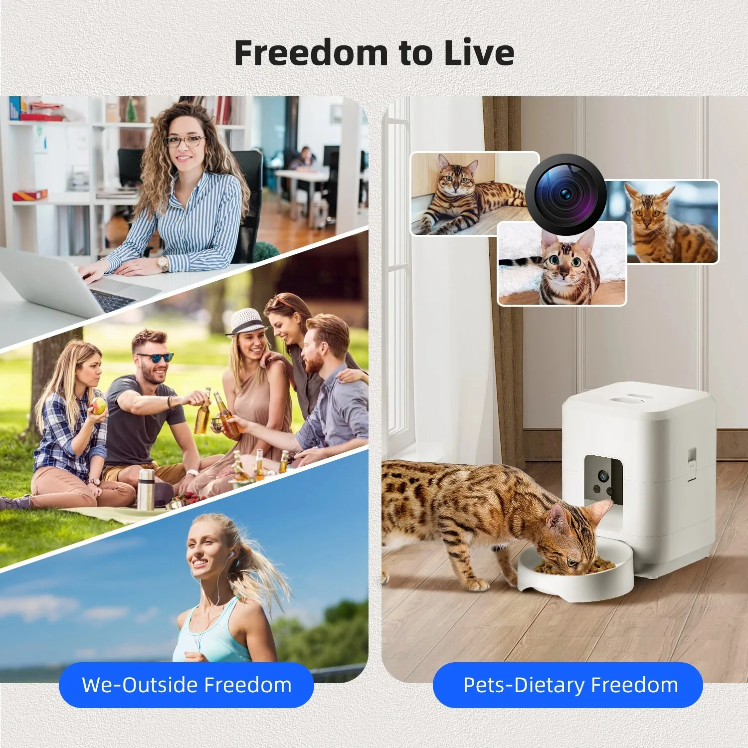 Автоматическая кормушка для до – обзор и цена Smart Pet Feeder Camera Wifi