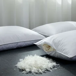 Single High Quality Cotton Duck Down Pillow comfort Neck Support Suitable for Beds, Sofas, Home Furnishings, Star rated Hotels
