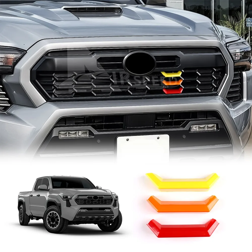 Tri-Color Front Grille Trim Clips For Toyota Tacoma 2024-2027 ABS Plastic Retainer Fastener Exterior Decor Car Replacement Parts