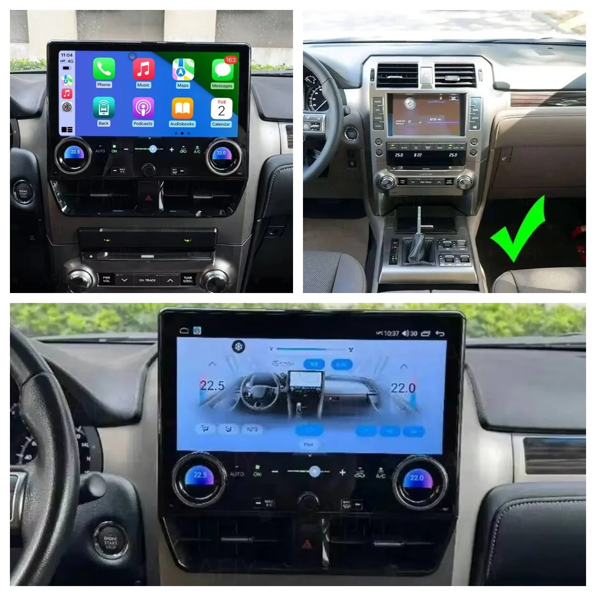 12.5inch Android14 Car Radio For Lexus GX400 GX460 2010 2011 2012 -2022 Carplay Car GPS Navigation Multimedia Player Head Unit