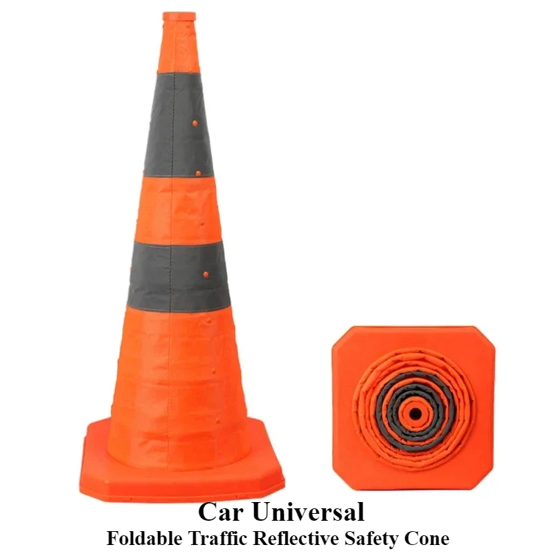 Height Collapsible Traffic Parking Cones Multi Purpose Popup 30c/45/70cm Reflective Safety Cone Soft Material Foldable Road Cone