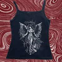 2000s Fashion Punk Emo girls Y2K Style Gothic Tops Women Short Sexy Casual Sling Summer Letter Tank Top women's Clothing Vest