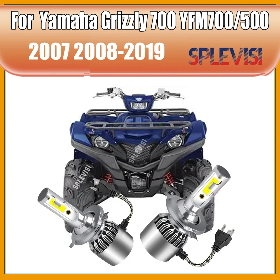 

H4 LED Headlight -achieve 120% improved heat dissipation For Yamaha Grizzly 700 YFM700 / 550 2007 2008 2009 2010 2011 2012-2019