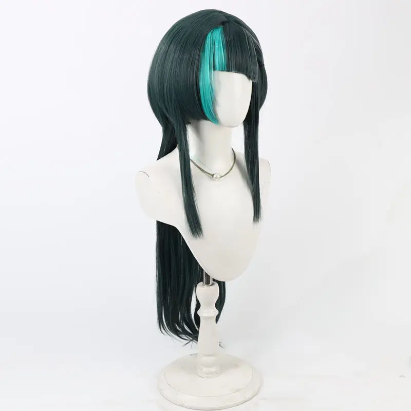 Virtual YouTube Vtuber Rindo Chihaya Cosplay Wig Halloween Carnival Party Props Synthetic Hair Heat Resistant Fiber + Wig Cap