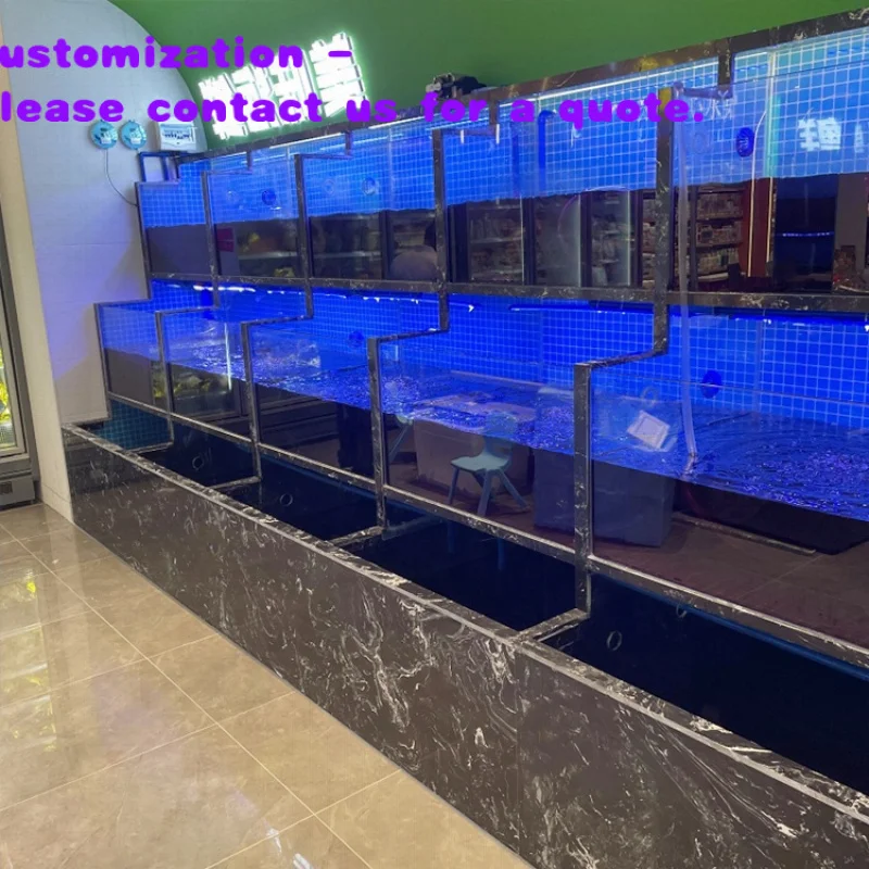 

Стеклянный демонстрационный шкаф для живых морепродуктов (креветок, лобстеров) для супермаркетов, ресторанов и магазинов морепродуктов, для разведения и хранения живой рыбы.