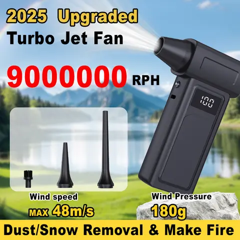 9000000RPM Turbo Jet Blower Vacuum High Speed Air Blower Wireless Compressed Air Duster Portable Turbo Fan Jet Dust Blowing
