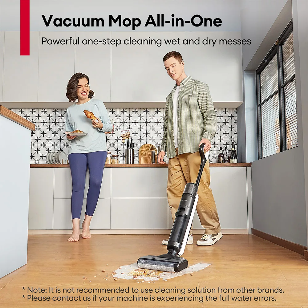 Ultenic AC1 Elite Cordless Vacuum And Mop with SelfCleaning Up to 50min Runtime Smart Dirt Detection 3 Cleaning Mode LCD Display