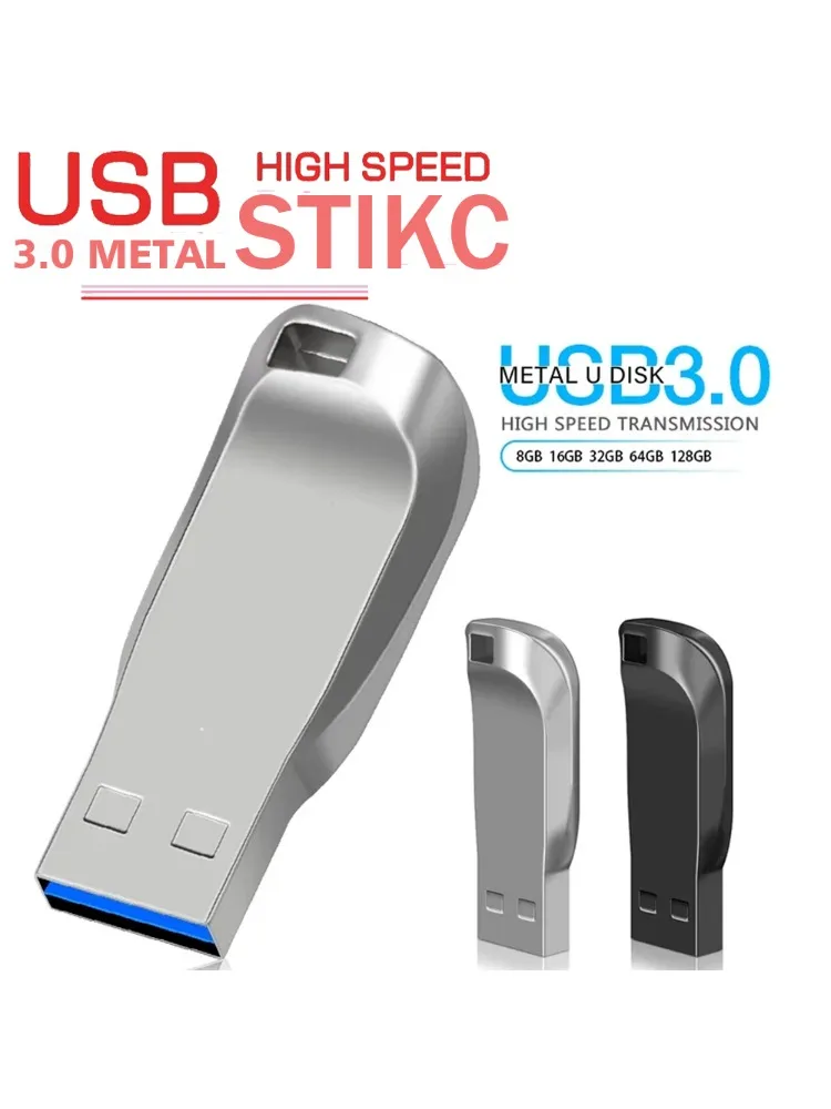 Pendrive USB 3.0 Pendrive 128GB Metal Rod Drive 64GB Free Custom Logo Stick Pen 32GB High Speed 3.0 Pen Drive 16GB 8GB U Disk — zdjęcie produktu 7