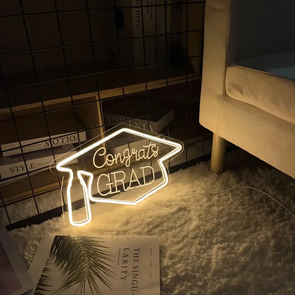 Geprezen Grad Neon Graveren Teken Persoonlijkheid Aangepaste Led Neon Verlichting Voor Kamer Decoratie Slaapkamer Decors Neon Lamp Op De Muur