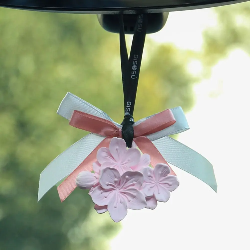 High Quality Gypsum Plaster Wax Tablet Fresh air Peach Blossom Car Perfume Pendant Air Freshener Pendant