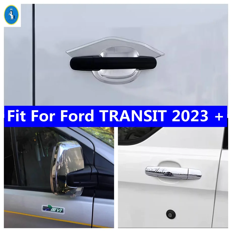 

Shiny Style Rearview Mirror / Side Door Handle / Rear Door Handle Bowl Cover Trim For Ford TRANSIT 2023 2024 2025 Accessories