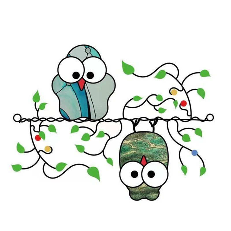 

Cute Cartoon Thwo Owl Pendant Color Owl Pendant Home Garden Decoration Door Hanging Decorations