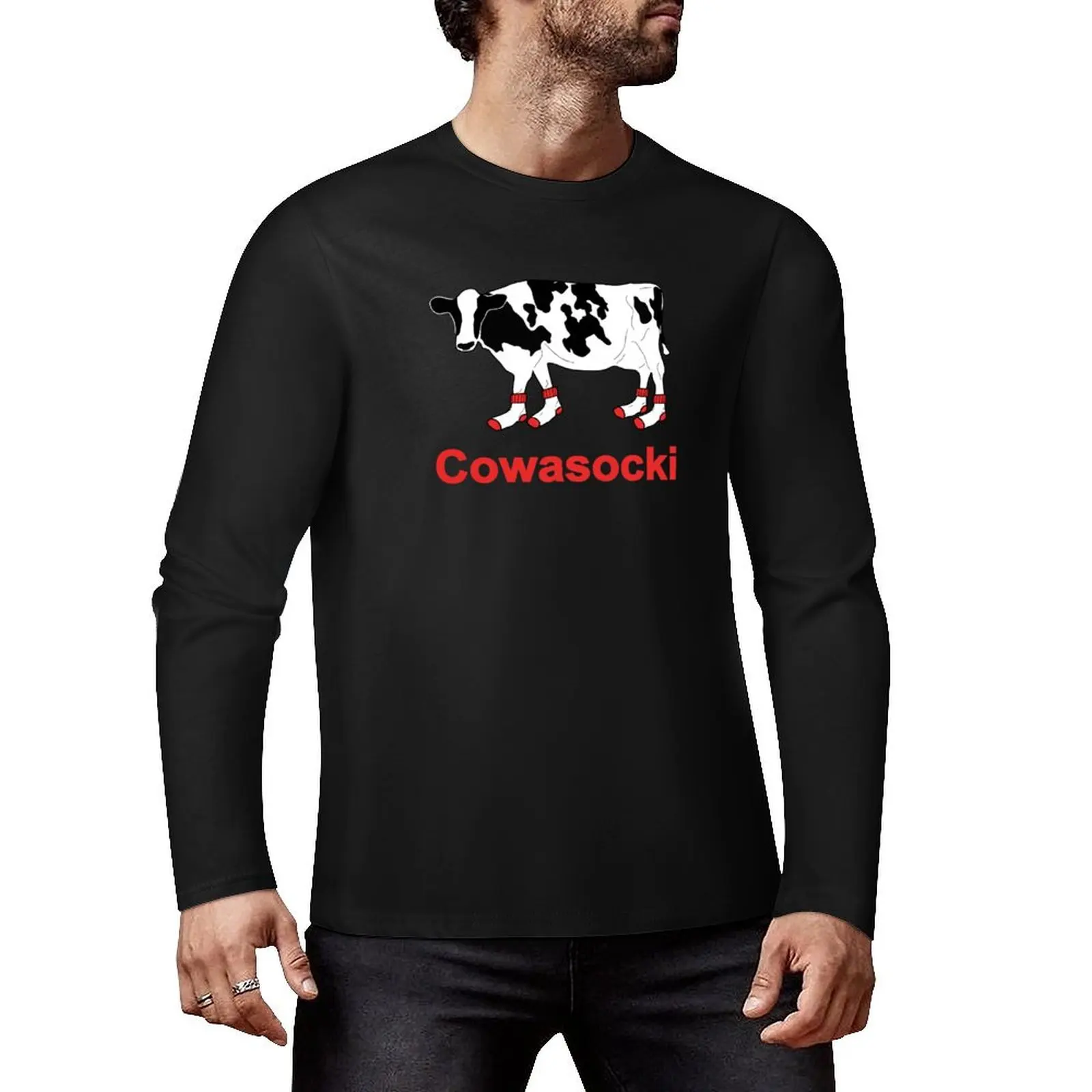 Milk Cow in Socks - Cowasocki Cow A Socky Long T-Shirt Blouse aesthetic clothes graphic t shirt sweat shirts, men