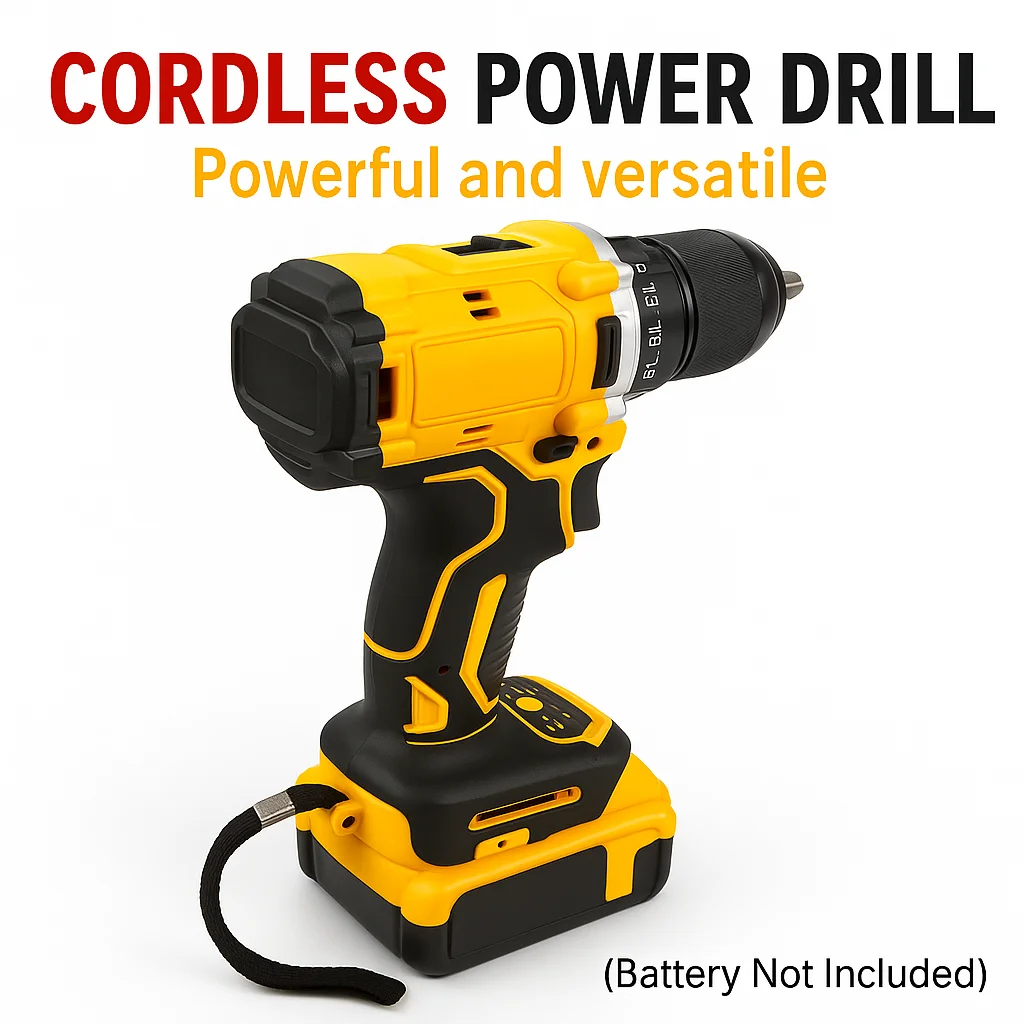 

Compact 20V Cordless Electric Hand Drill with Lithium Battery, Rechargeable Brushless Screwdriver Impact Driver for DCB206