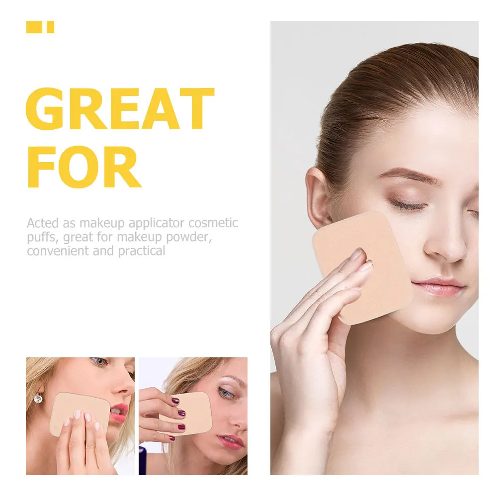 2 juegos de almohadillas de maquillaje en polvo suelto Puff belleza cuña esponjas de algodón cara pequeña señorita