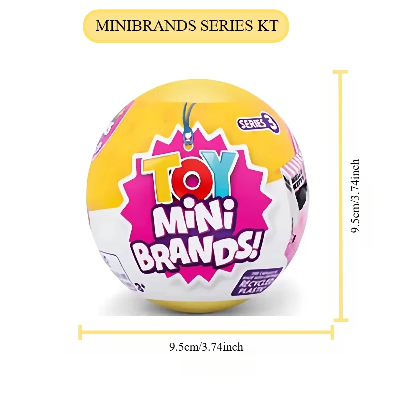 Zuru 5 مفاجأة لعبة الماركات الصغيرة سلسلة 3 كرات صفراء جديد غامض صندوق أعمى سلسلة 3 كيتي الكرة لعبة صغيرة أصلية صغيرة #2