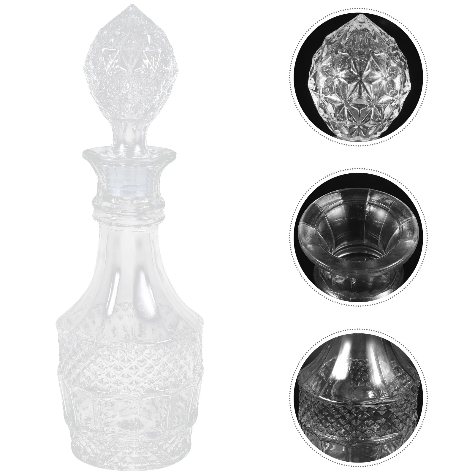 

Whiskey Glass Wine Decanter Elegant Wear-Resistant Decorative Liquor Holder for Home Bar Glass Decanter