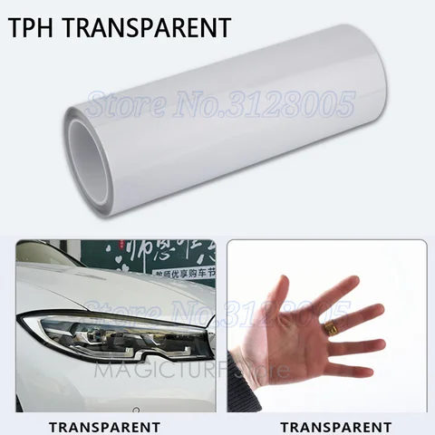 Пленка для фар TPH из полиуретана (PU) для защиты автомобильных фар и задних фонарей от царапин.