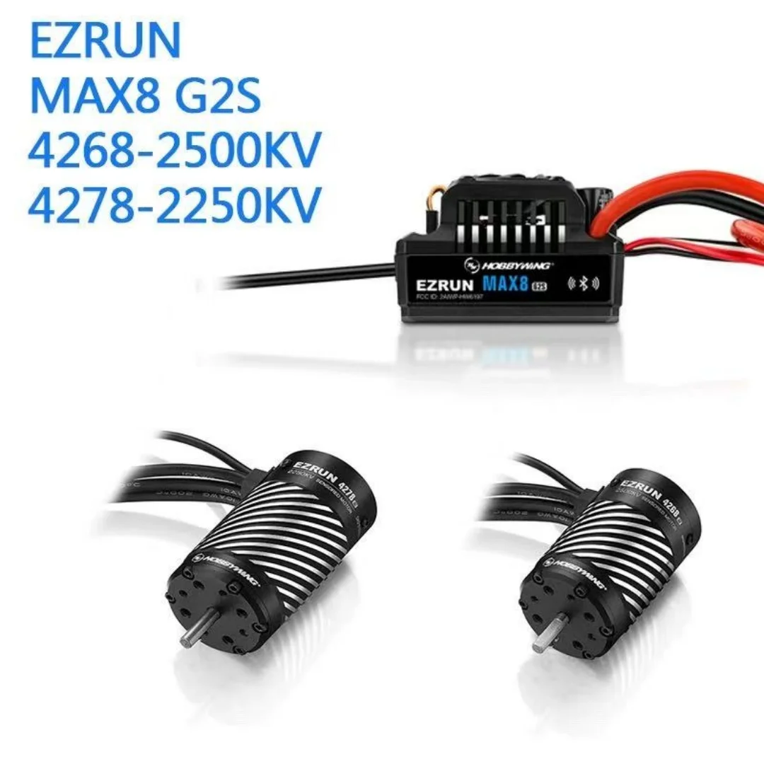 Hobbywing EzRun MAX8 G2S+4268/4278 G2R Sensing Brushless Waterproof Power Set with Built in Bluetooth