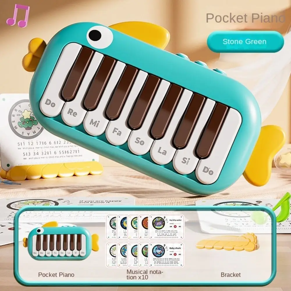 Giocattolo musicale per pianoforte elettronico per bambini, rosa, per l'apprendimento della musica, tastiera per pianoforte tascabile, organo elettronico multifunzionale