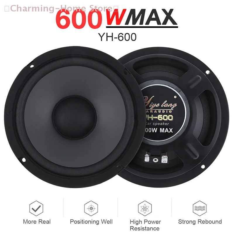 【M】YH-600 6-Zoll-Lautsprecher Auto Stereo Audio Koaxiallautsprecher Audio 600W Car Audio Zubehör Vollfrequenz