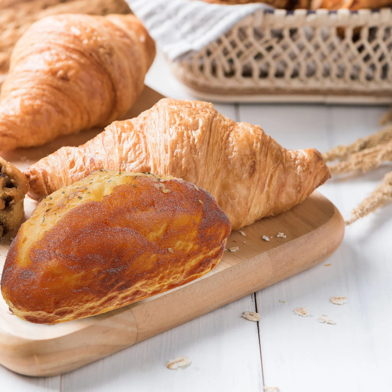 

French Bread Decoration Props Simulation Food Model Baguette Fake Pu Photo Lifelike Realistic Display Decor Photo Prop