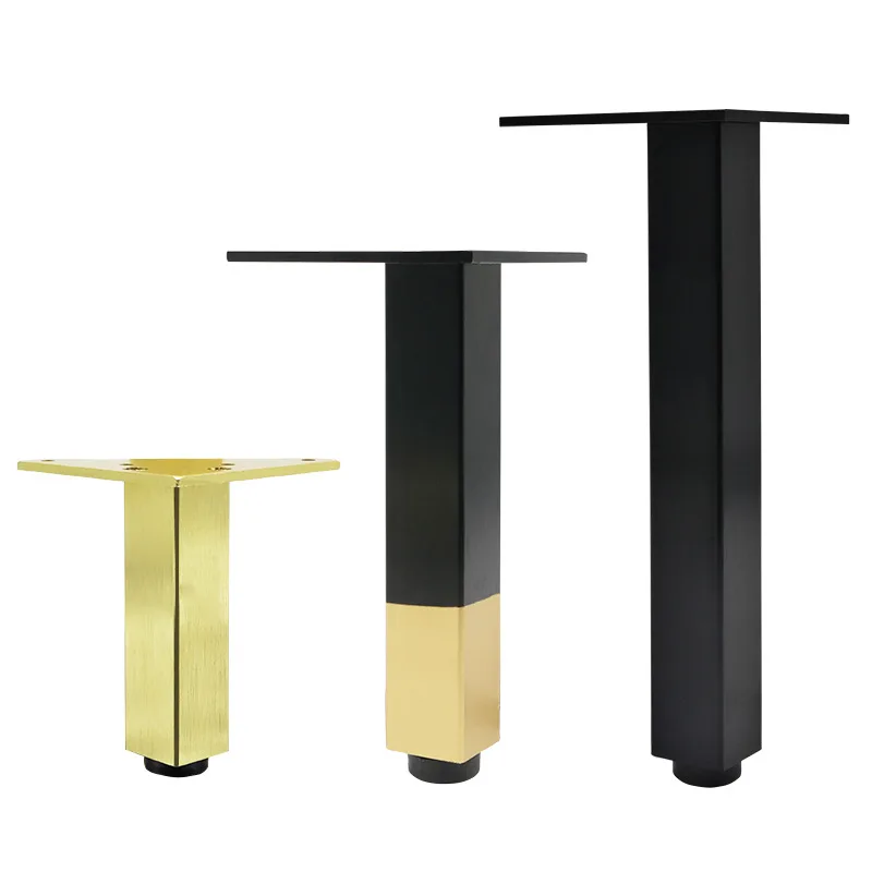 4pcs/set Aluminum Alloy Cabinet Feet Adjustable Black Coffee Table Feet Metal Support Tv Cabinet Feet Furniture Accessories