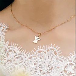 Personalized Guardian Angel Necklace For Women Engraved Name Stainless Steel Necklace Fashionable Custom Jewelry Great Birthday